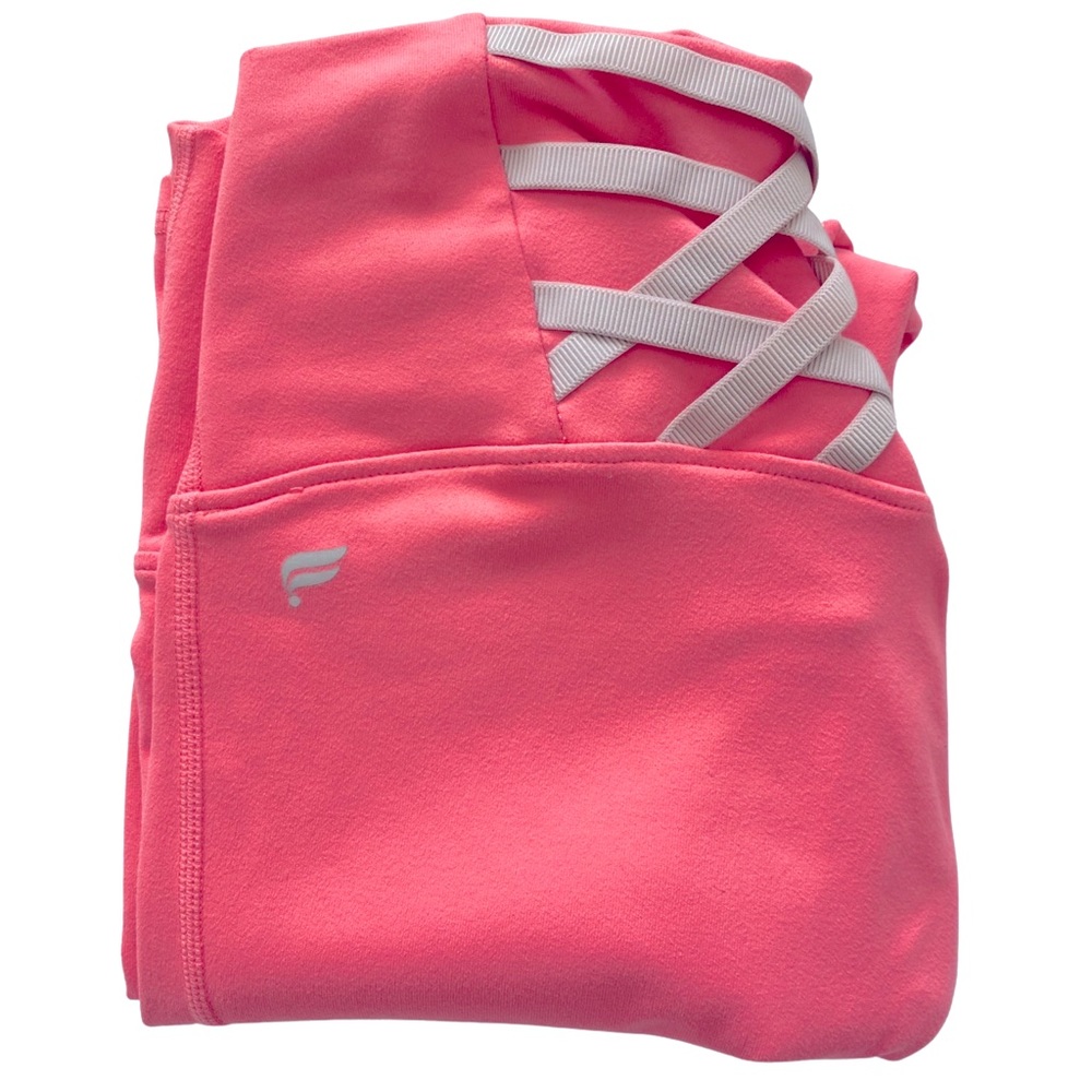 Neon Pink Corset Back Fabletics Leggings
